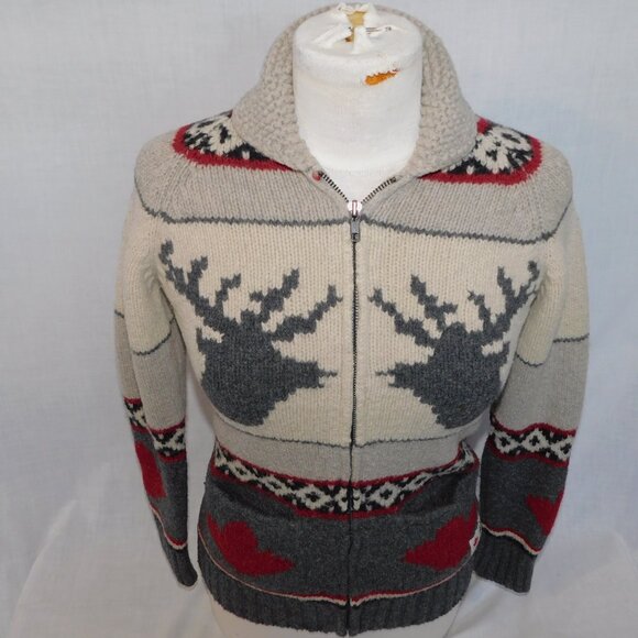 HBC 2010 Vancouver Olympics Womens S lambswool Full Zip Cardigan Sweater Canada - Picture 11 of 11